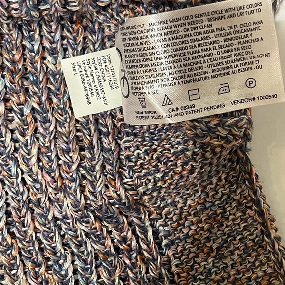 Ella Moss Womens Knitted Vest/Sleeveless Sweater Tank SZ L Indigo Mood - Picture 11 of 11